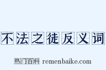 不法之徒反义词是什么意思的图片